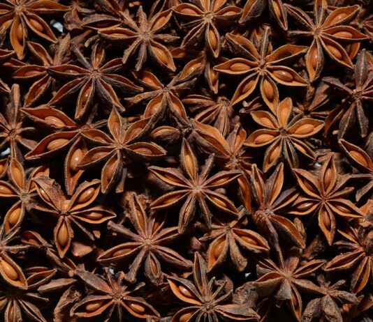 Star Anise: Traditional Spice Getting Love as Medicinal Plant Brpwm, dried star anise pods with fruit fill the photo frame